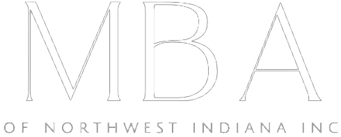 MBA of NWI white logo